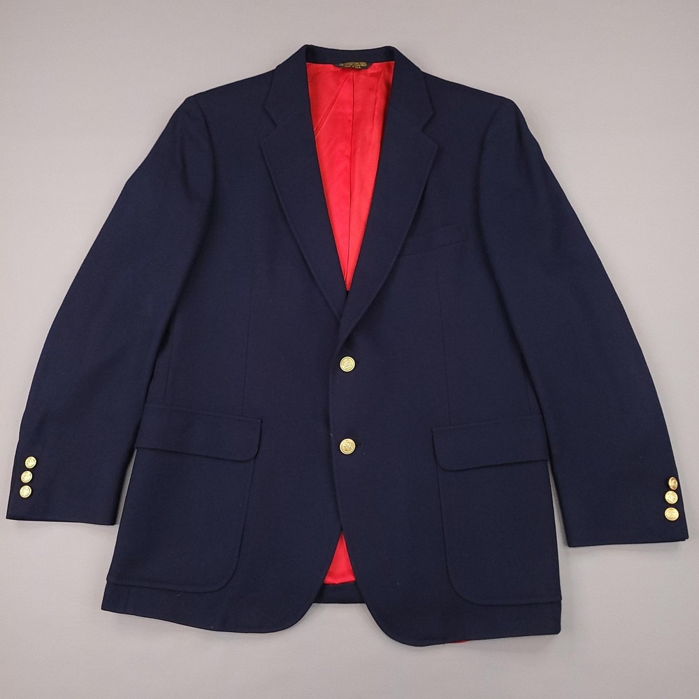 Shefford Anderson-Little Blazer Mens 42 Wool Gold Button Sport Coat Jacket - Picture 7 of 16